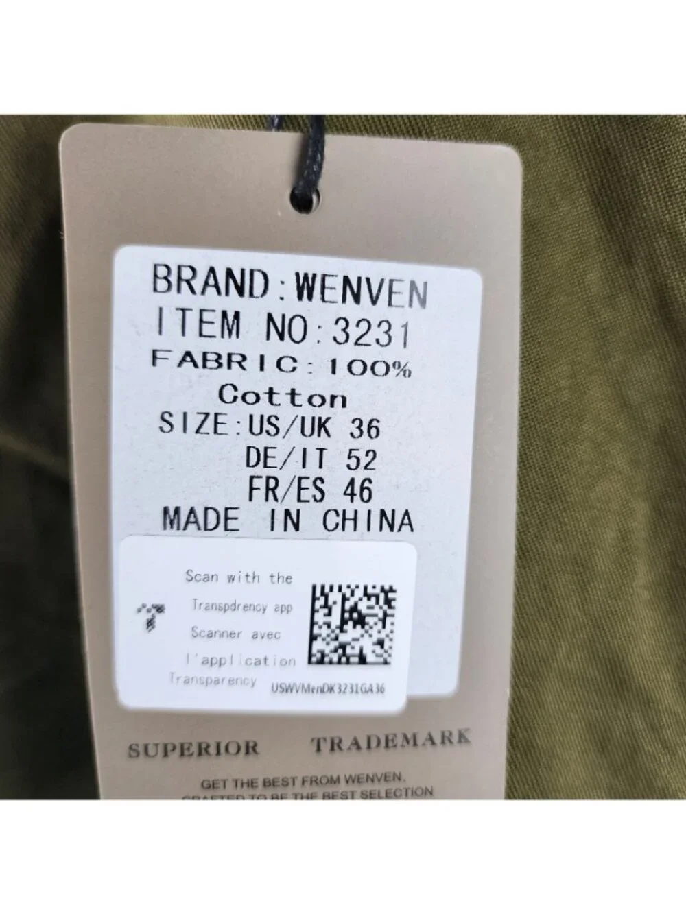 Wenven Shorts Mens 36 Green Work Outdoor Cargo Shorts (36x12) NWT
